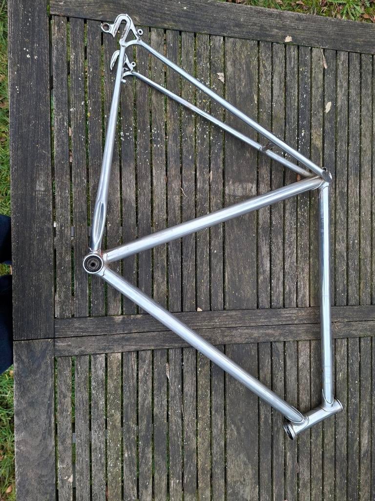 Chrome kader, Fietsen en Brommers, 53 tot 57 cm, Ophalen, Gebruikt, 28 inch