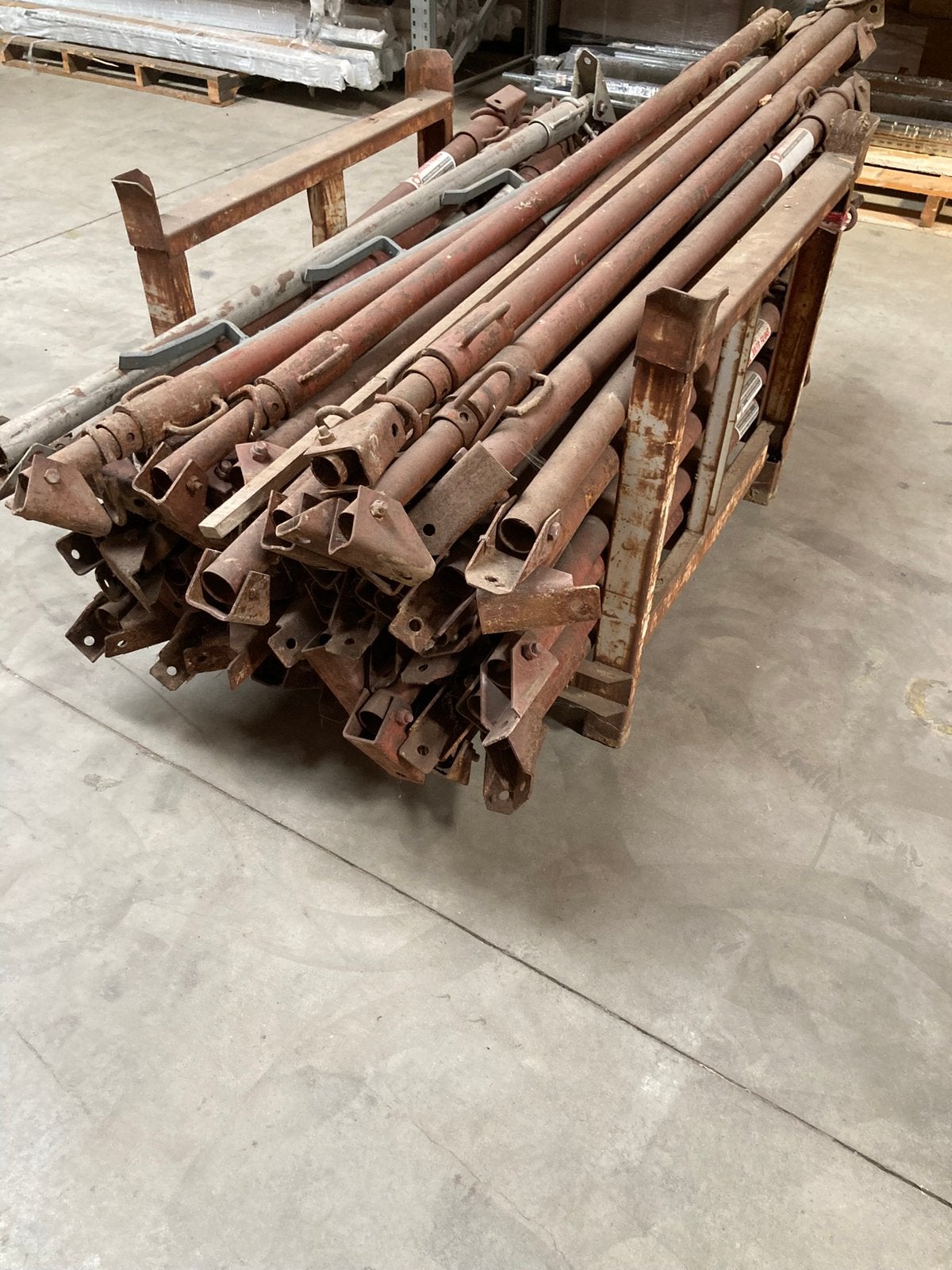 Schuine stippen Schoorstempels tek/duw stutten 290 cm !, Doe-het-zelf en Bouw, Ophalen, Gebruikt