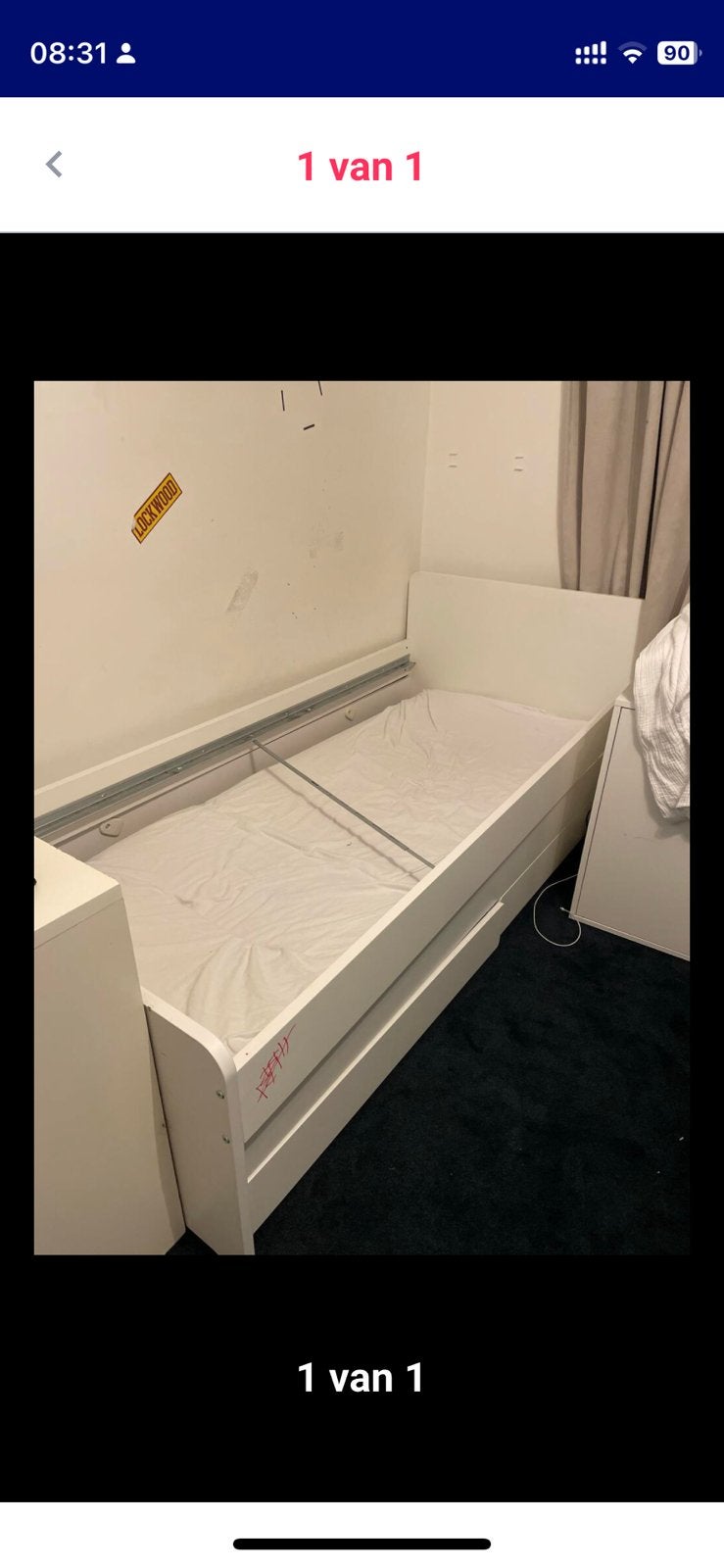 Ikea bed voor kind, Ophalen, Gebruikt, Wit