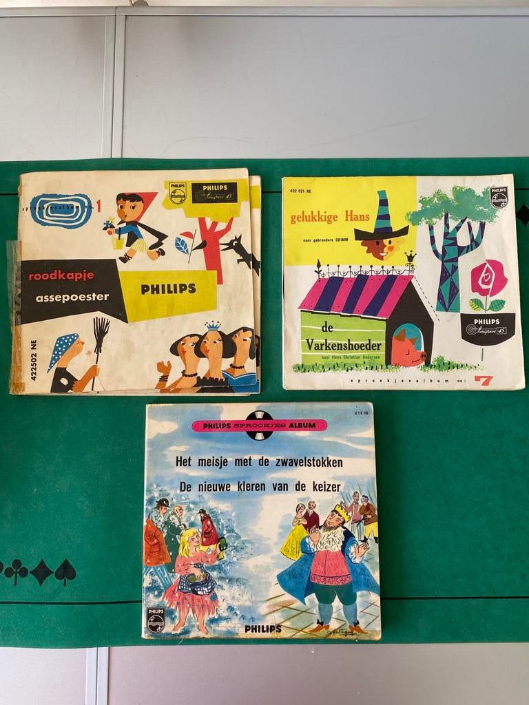 🍄 Vintage  45 toeren Sprookjes in boekje ( sprookjesalbum ), Ophalen of Verzenden, Zo goed als nieuw