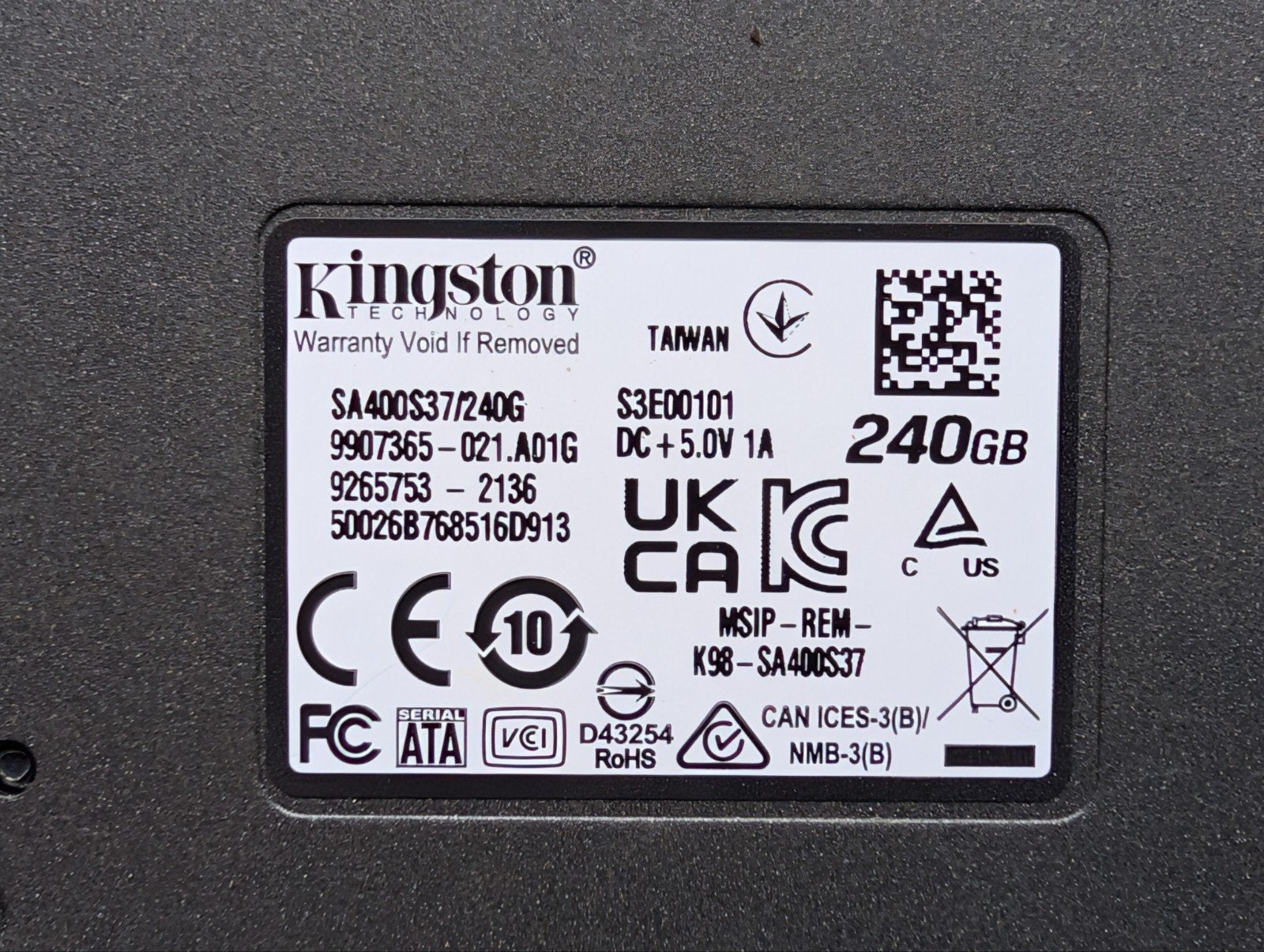 Kingston SSD 240GB, Enlèvement ou Envoi