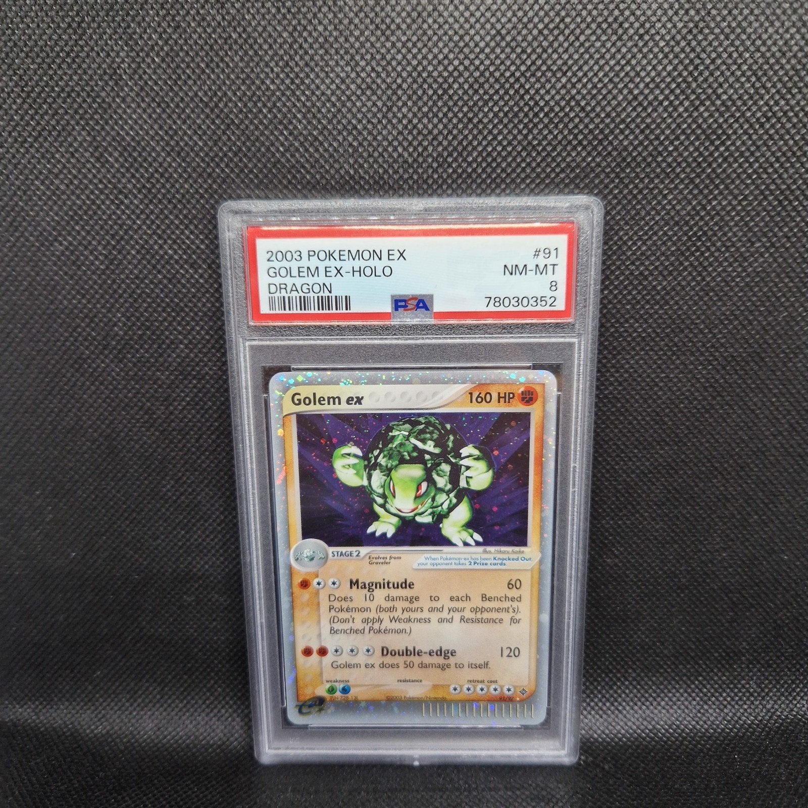 Golem Ex Holo Dragon EX PSA 8, Ophalen of Verzenden
