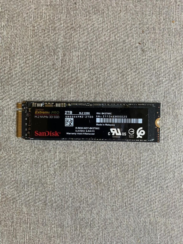 SanDisk Extreme Pro NVMe 2TB. Internal SSD, Intern, SSD, Ophalen of Verzenden, Zo goed als nieuw