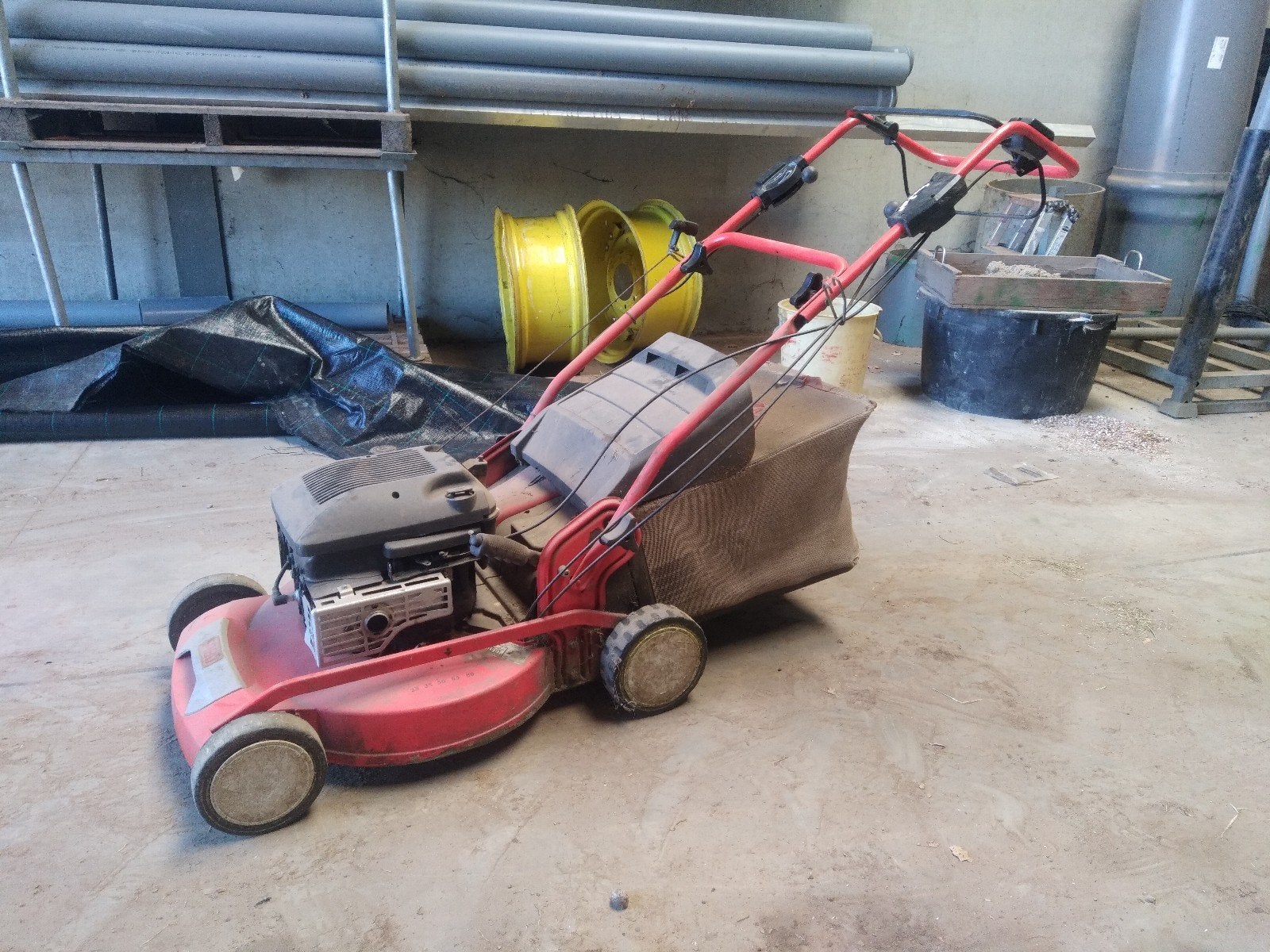 SABO  Benzine Grasmaaier zelftrekkend in perfect staat, Jardin & Terrasse, Sabo, Tondeuse rotative, 40 à 49 cm, Enlèvement