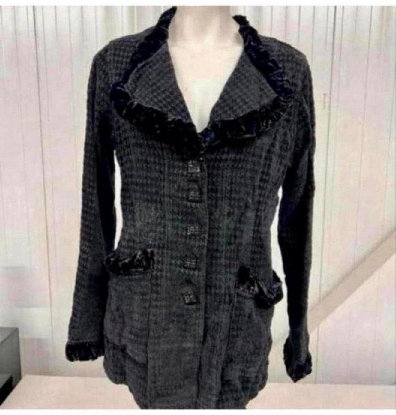 Veste vintage Blazer Out of Xile England noire, Enlèvement ou Envoi, Comme neuf, Taille 36 (S), Noir
