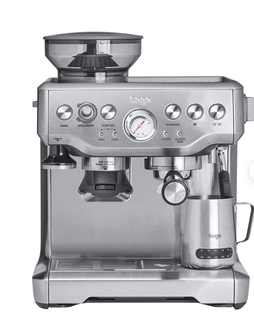 Koffiemachine Sage Barista Express - Espresso Latte, Ophalen, Zo goed als nieuw, Koffiemachine