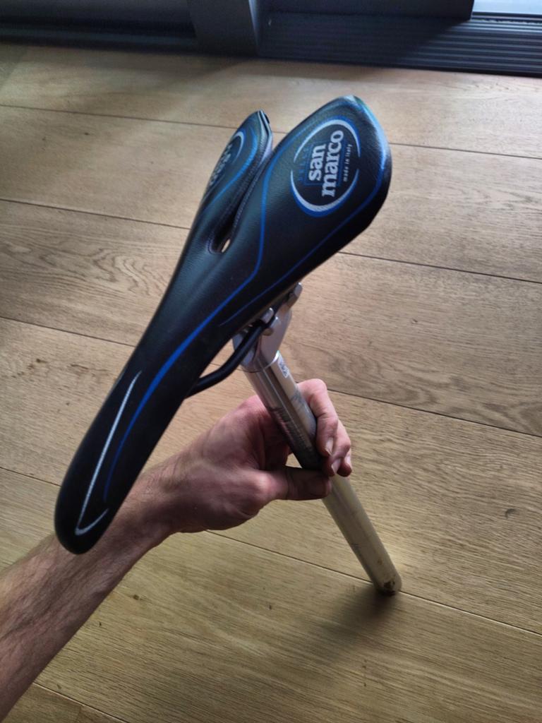 Selle San Marco Total Quality + tige de selle Zoom 26.6 mm, Enlèvement, Aluminium, Racefiets, San Marco
