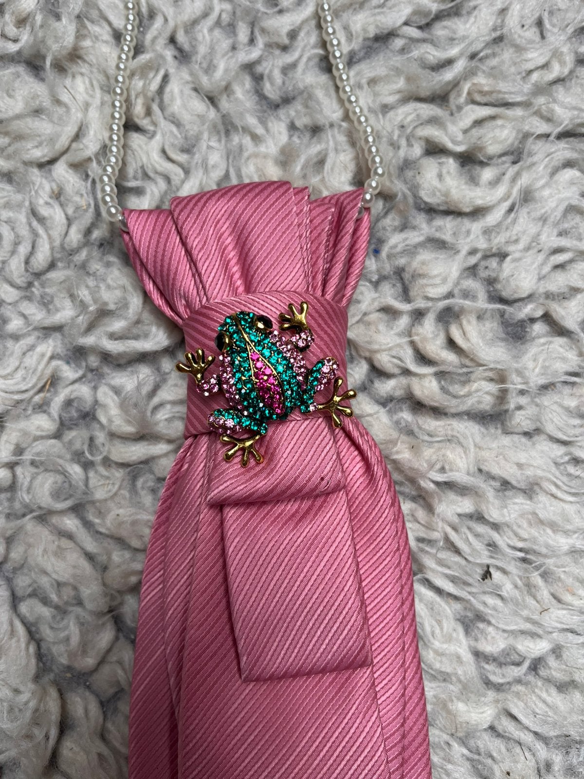Stropdasketting, Ophalen of Verzenden, Zo goed als nieuw, Roze, Verstelbaar