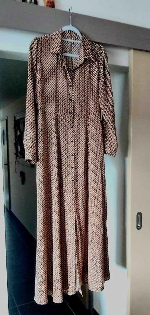 Maxi jurk (140cm) met zakken, mt M, Ophalen of Verzenden, Zo goed als nieuw, Maat 38/40 (M), Onder de knie