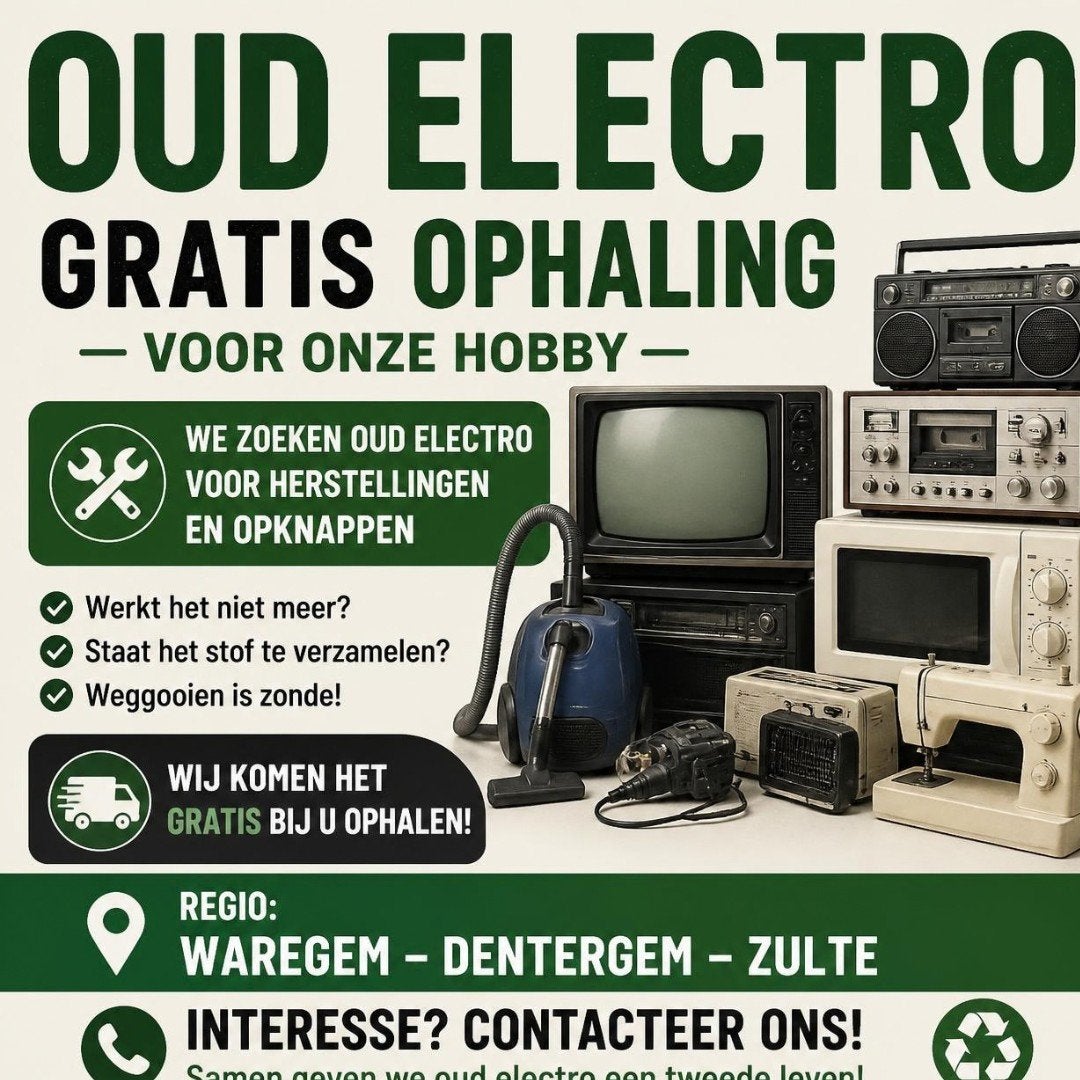 heb je gratis oud electro? geef het een 2de leven!, Audio, Tv en Foto, Ophalen