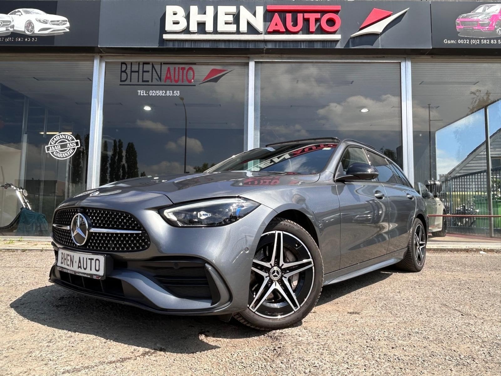 Mercedes C300e FULL PACK AMG/ PACK NIGHT/ CAMERA 360, Autos, Cuir, Argent ou Gris, Achat, Euro 6