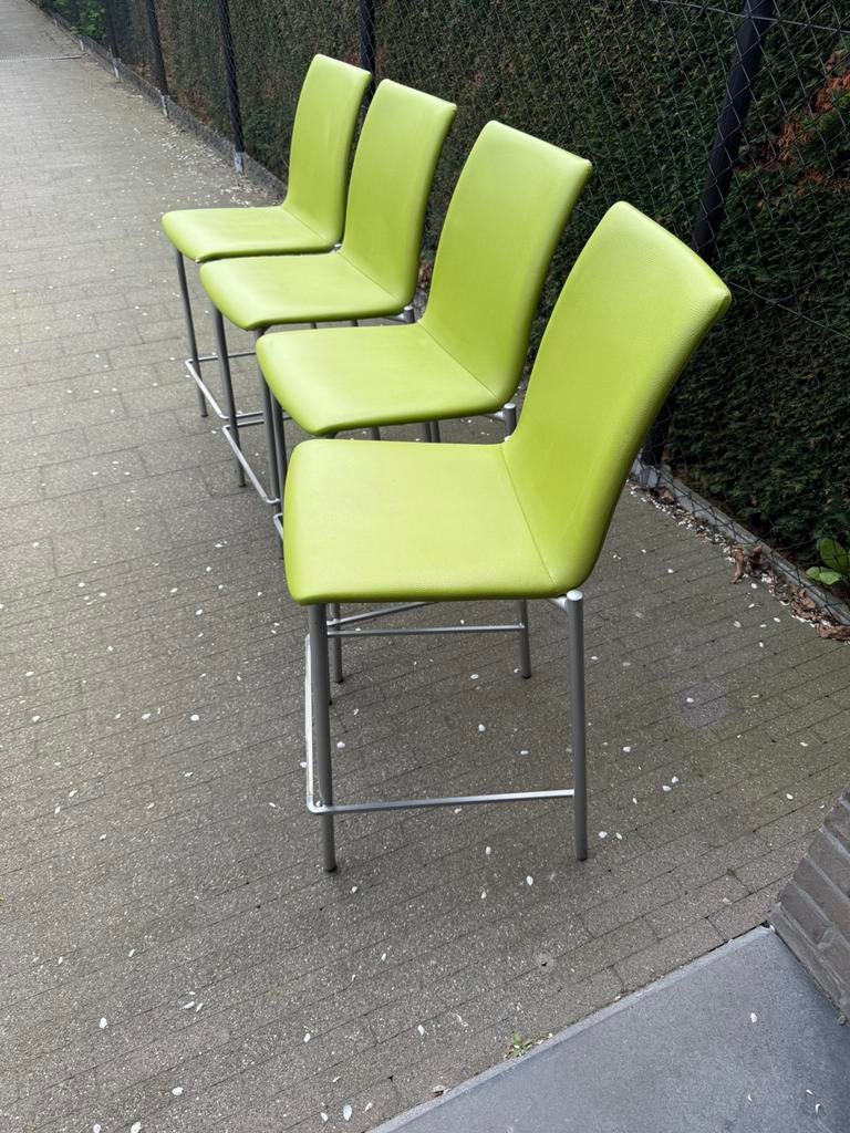 Barkrukken 4 stuks, Huis en Inrichting, Ophalen, Gebruikt, Met voetsteun, 60 tot 90 cm