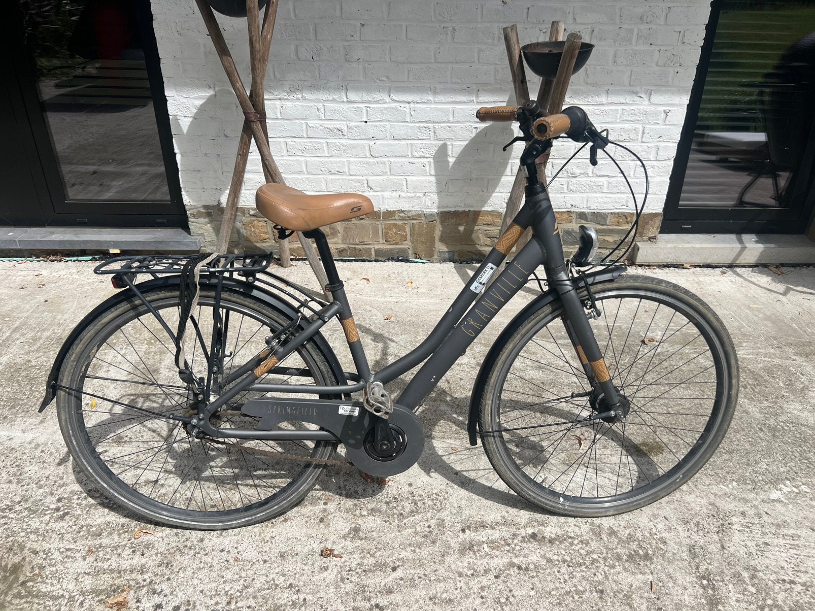 Grijze Granville stadsfiets, Fietsen en Brommers, Gebruikt, Versnellingen, 50 tot 53 cm, Schijfrem