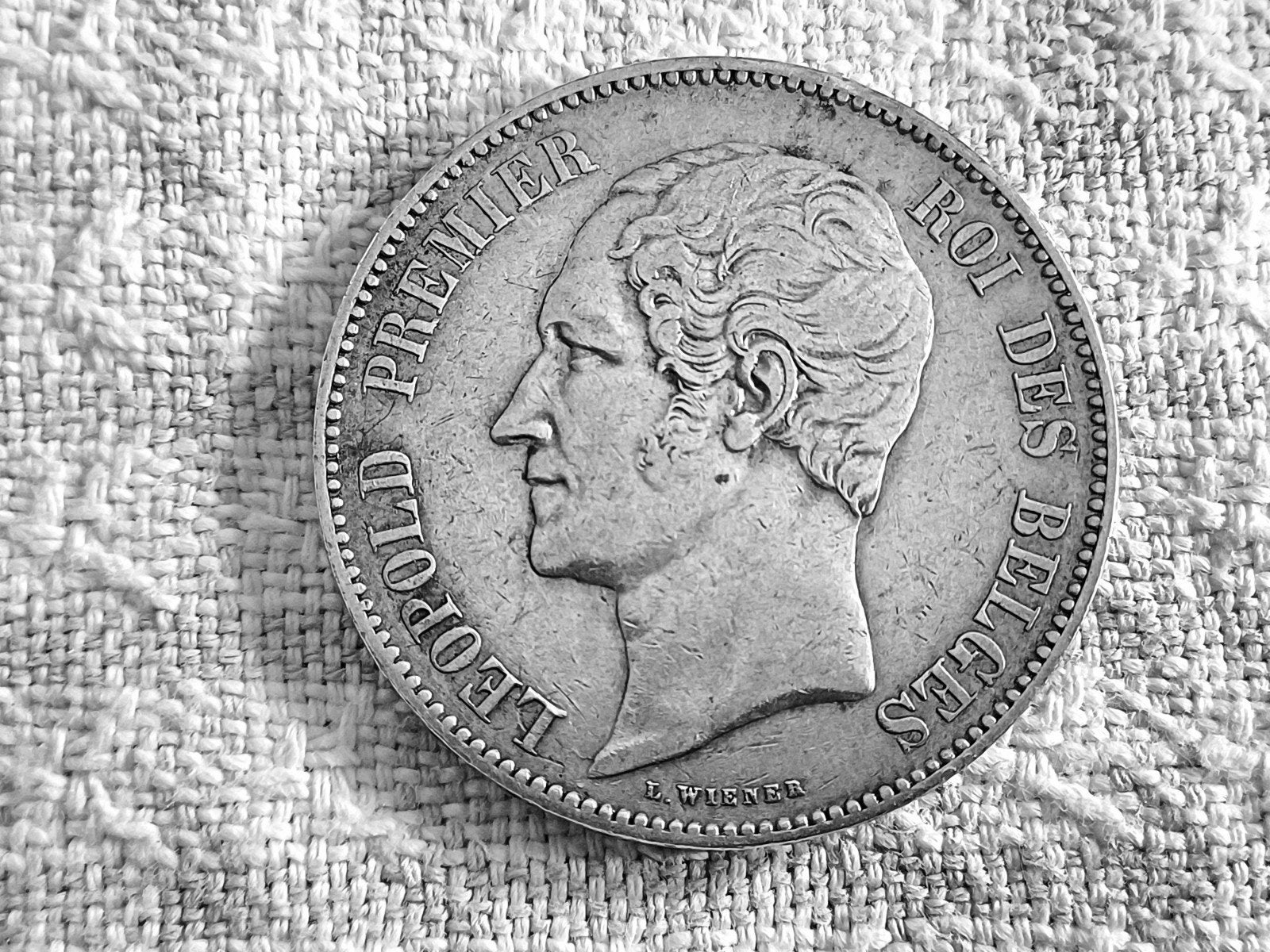 Belgique 1852 5 francs léopold I, Enlèvement ou Envoi, Monnaie en vrac, Argent, Argent