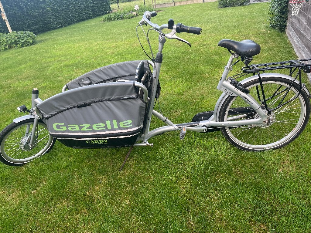 Bakfiets Gazelle, Enlèvement, Utilisé, Bâche, 3 enfants