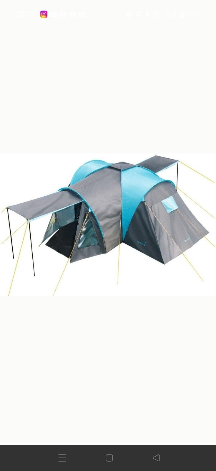 4 persoons tent, Caravanes & Camping, Tentes, Enlèvement, Utilisé, Jusqu'à 4
