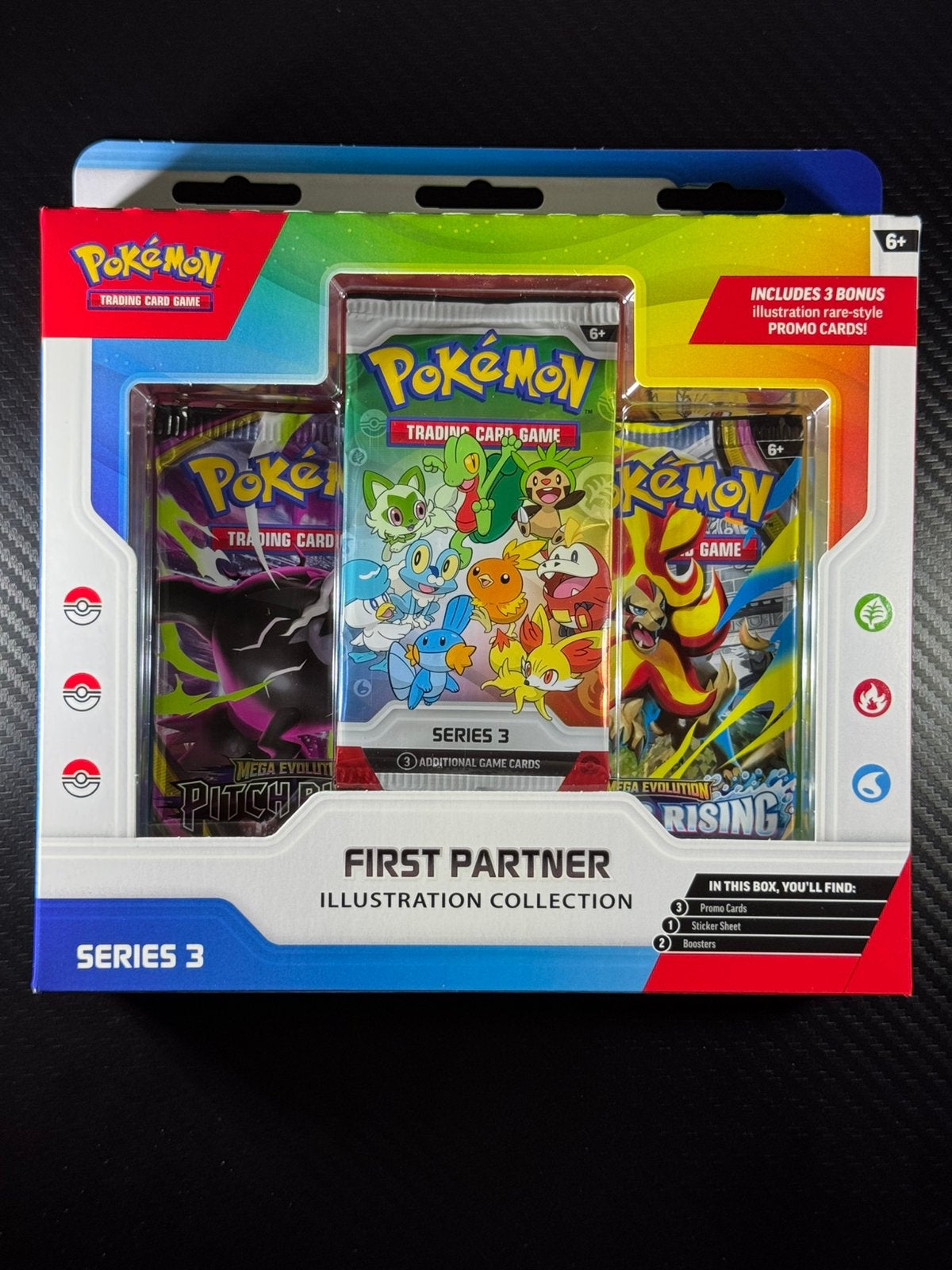Illustration du premier partenaire Pokémon | Série 3 | 30e, Envoi, Comme neuf, Booster box, Foil