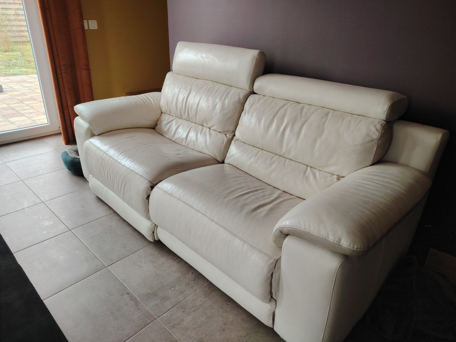 canapé cuir relax droit, Ophalen, Leer