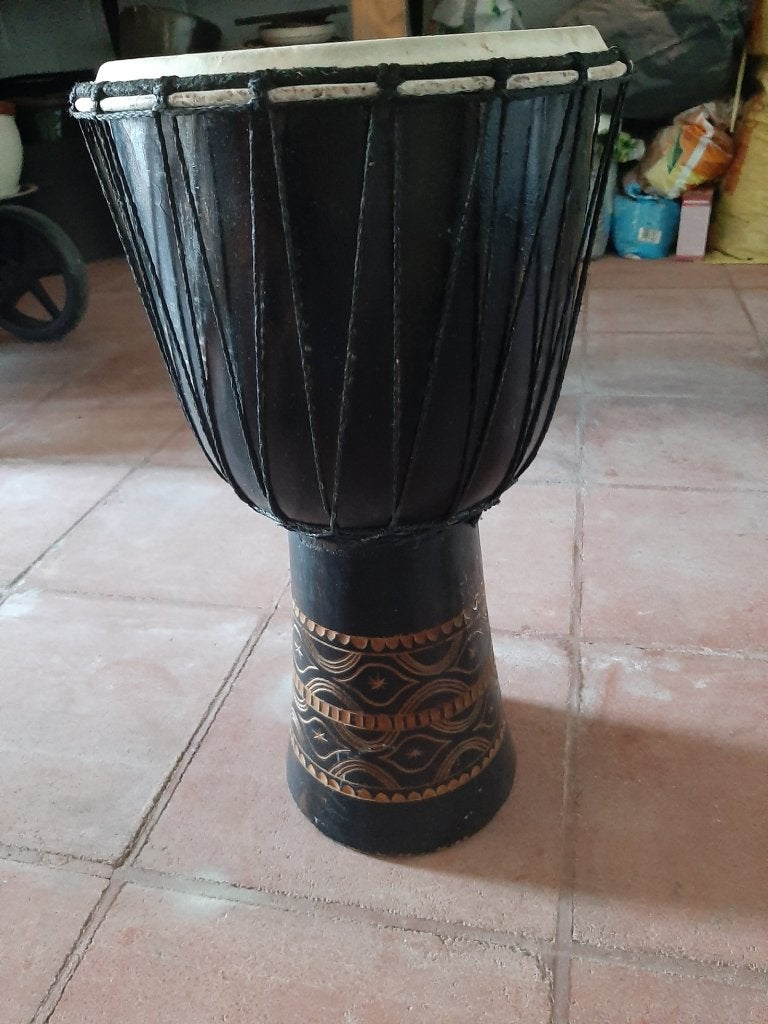 djembe, Ophalen, Gebruikt