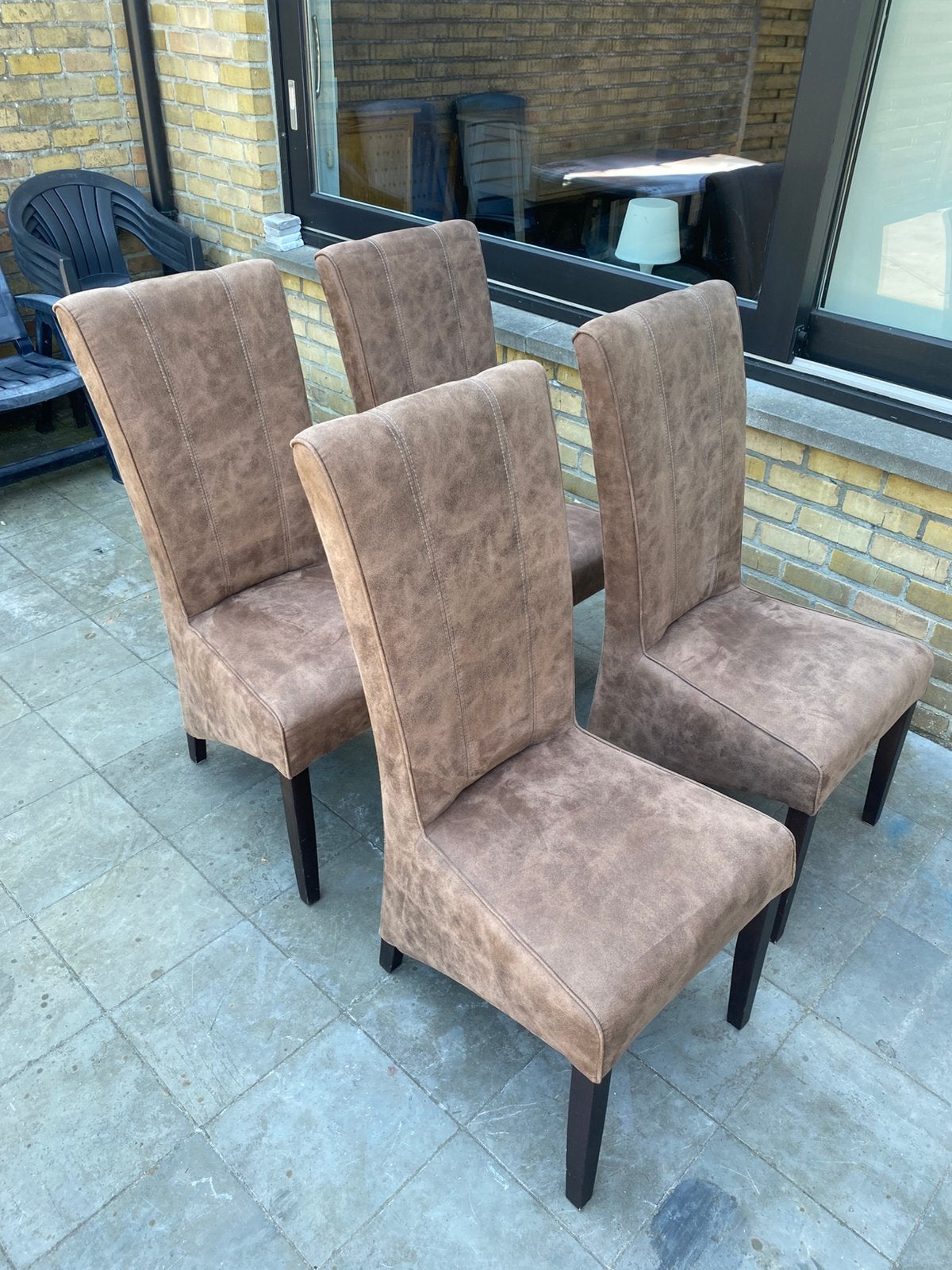H&H eetkamerstoelen – Set van 4, Huis en Inrichting, Stoelen, Ophalen, Zo goed als nieuw, Bruin, Vier