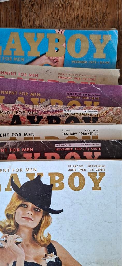 12 Engelstalige oude Playboy's., Ophalen of Verzenden