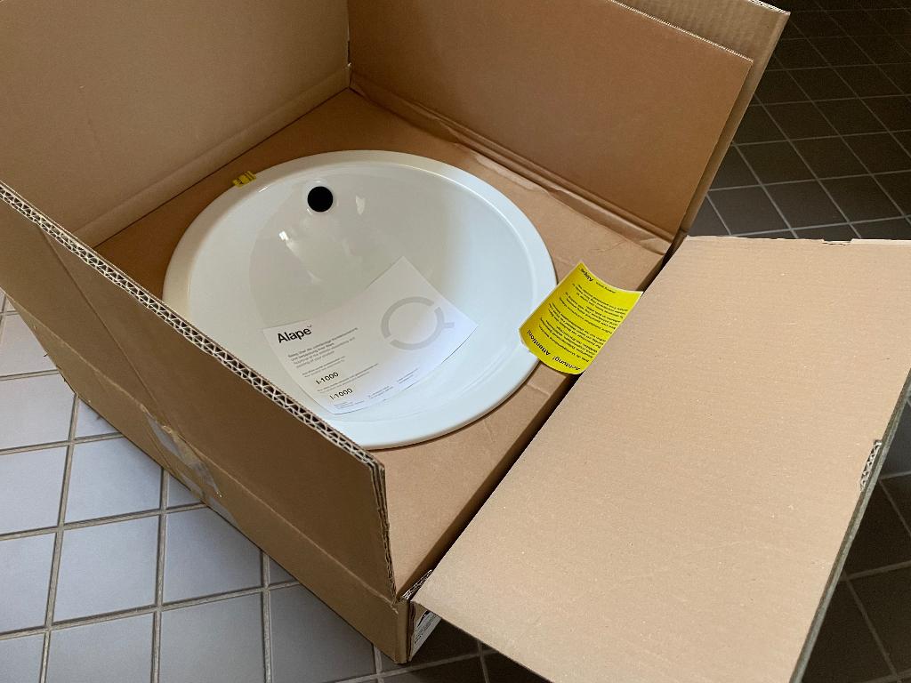 Alape EB.K400 inbouw waskom NIEUW in originele verpakking, Doe-het-zelf en Bouw, Sanitair, Ophalen, Nieuw, Wastafel