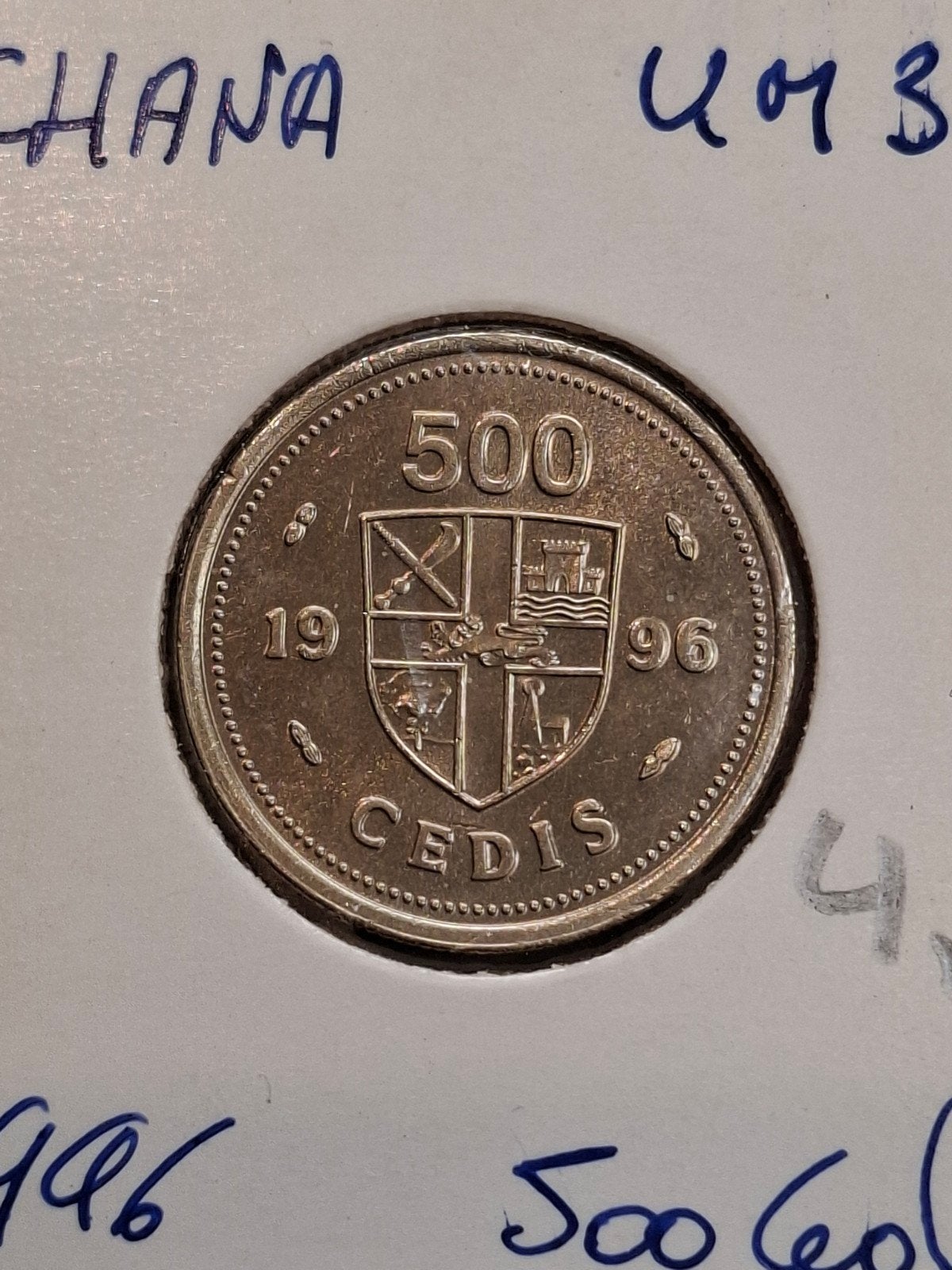 ghana 500 cedis 1996 km34 unc, Postzegels en Munten, Munten | Nederland, Ophalen of Verzenden