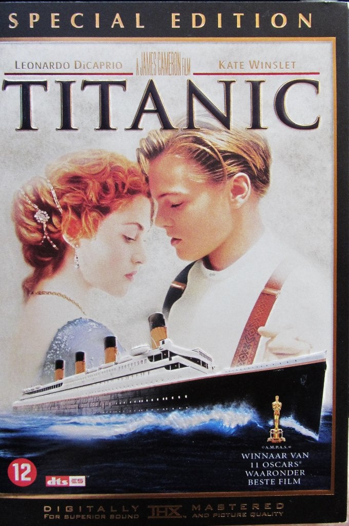 DUB. DVD DRAMA- TITANIC (LEONARDO DICAPRIO) SPECIAL EDITION, Engels, Waargebeurd drama, Alle leeftijden, Nederlands