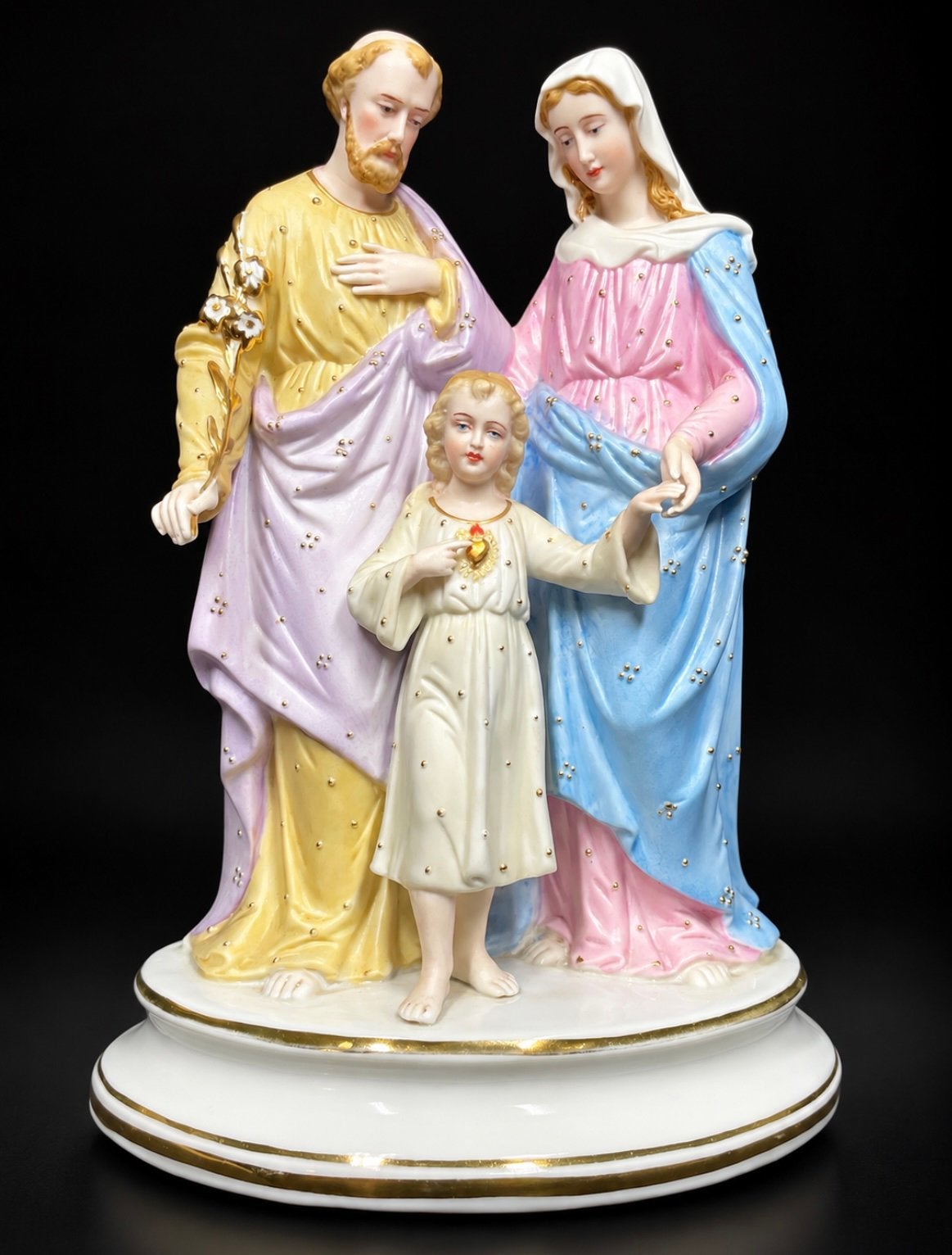 Antiek Porseleinen beeld van de Heilige Familie, Antiek en Kunst, Ophalen