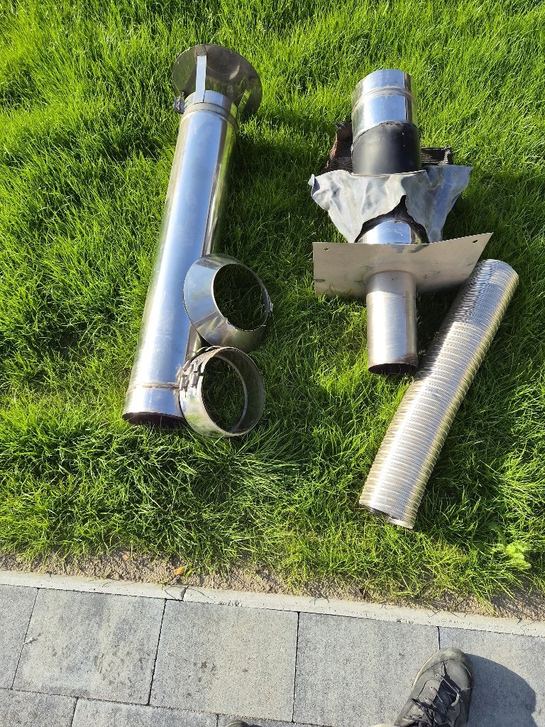 geïsoleerde dakdoorvoer kachel inox, Ophalen, Gebruikt, Afzuiger