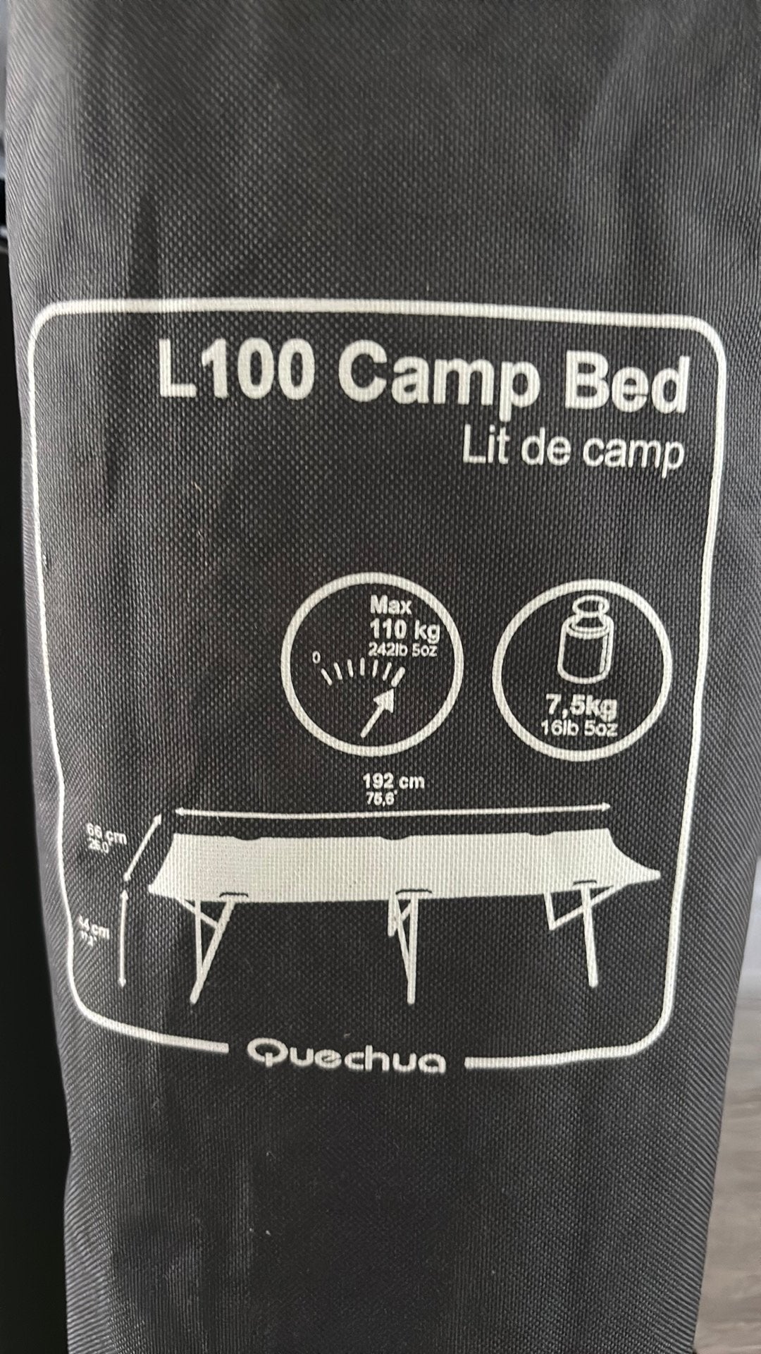 Kampeerbed Quechua, Ophalen, Zo goed als nieuw