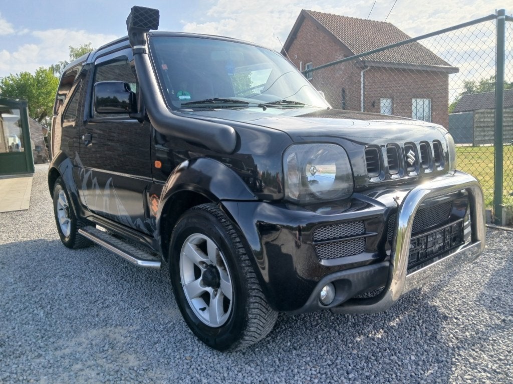 suzuki jimny #bj 2008# 1300cc benzine !!cabrio!! gekeurd, Auto's, 4 zetels, Zwart, 4 cilinders, Zwart
