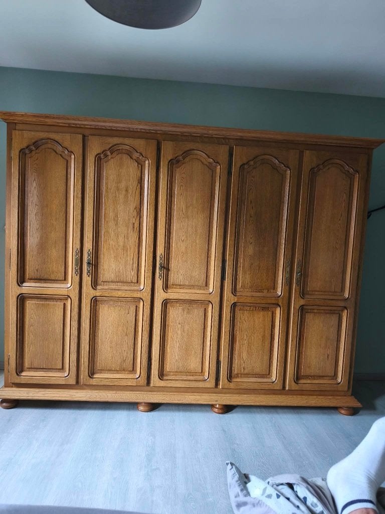 Eikenhouten kledingkast, Ophalen of Verzenden, Zo goed als nieuw, Eikenhout
