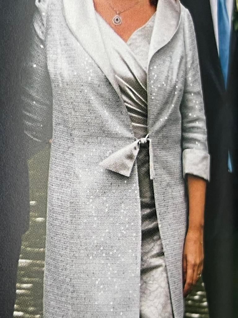 Prachtig jasje DianneDavid, Kleding | Dames, Zo goed als nieuw, Jasje, Grijs, Ophalen