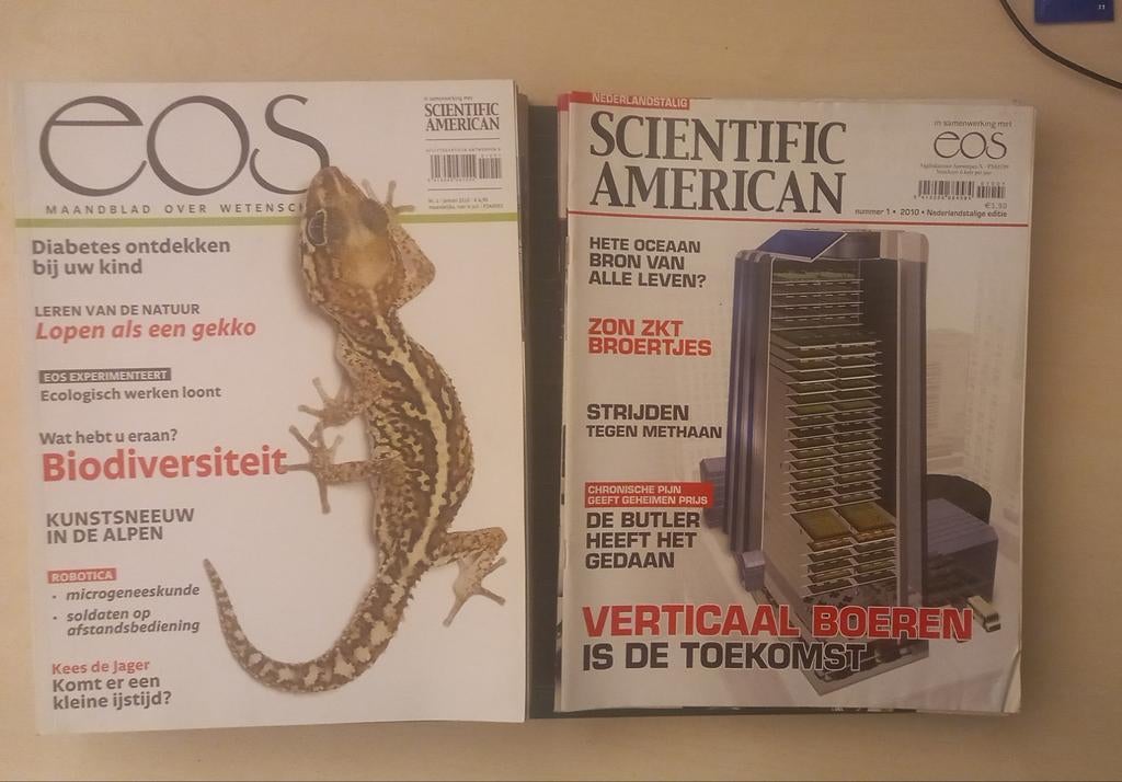 Eos magazine + scientific american (2010), Boeken, Ophalen of Verzenden