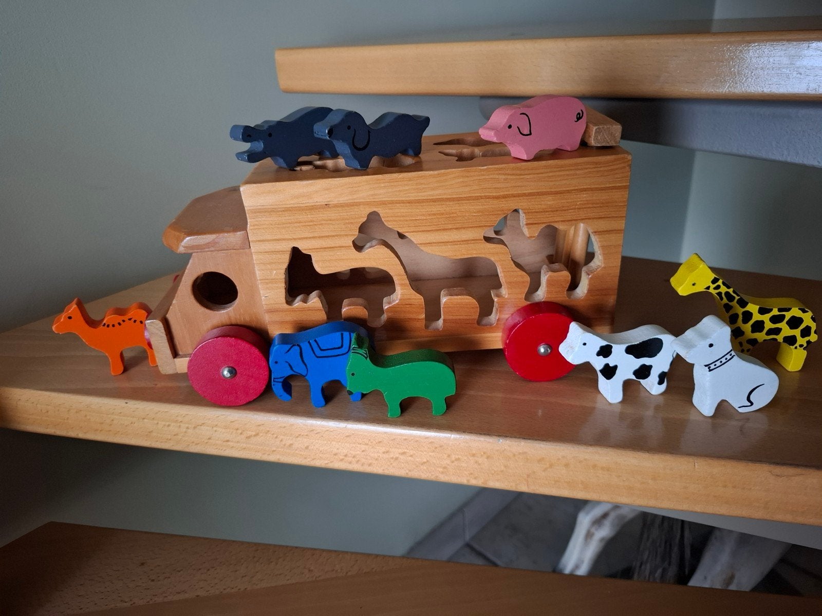 houten dieren sorteer wagen, Ophalen, Zo goed als nieuw, Overige typen
