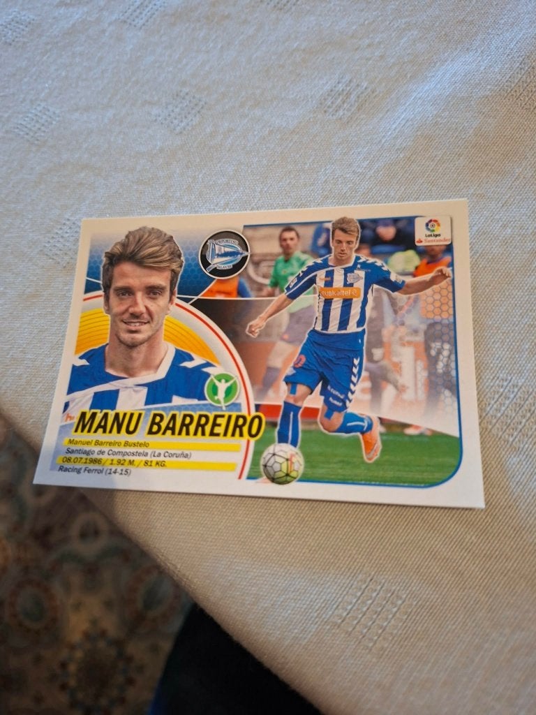 Panini/Sticker:Manu Barreiro/Deportivo Alaves/2016-2017, Verzamelen, Ophalen of Verzenden, Nieuw, Poster, Plaatje of Sticker