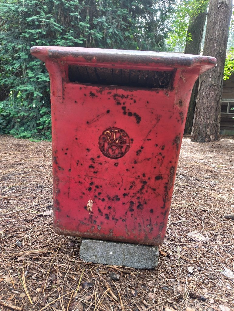 Gietijzeren brievenbus, Jardin & Terrasse, Boîtes aux lettres, Enlèvement, Utilisé, Fer, Sur pied
