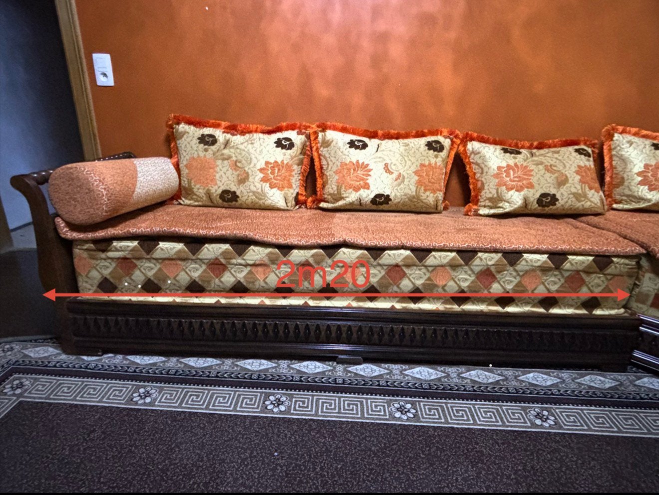 Salon marocain + table, Enlèvement, Comme neuf, Bois