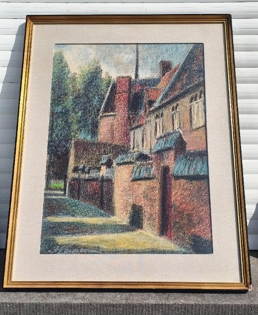Pastel signe, Antiquités & Art, Art | Peinture | Classique, Enlèvement ou Envoi, Pastel