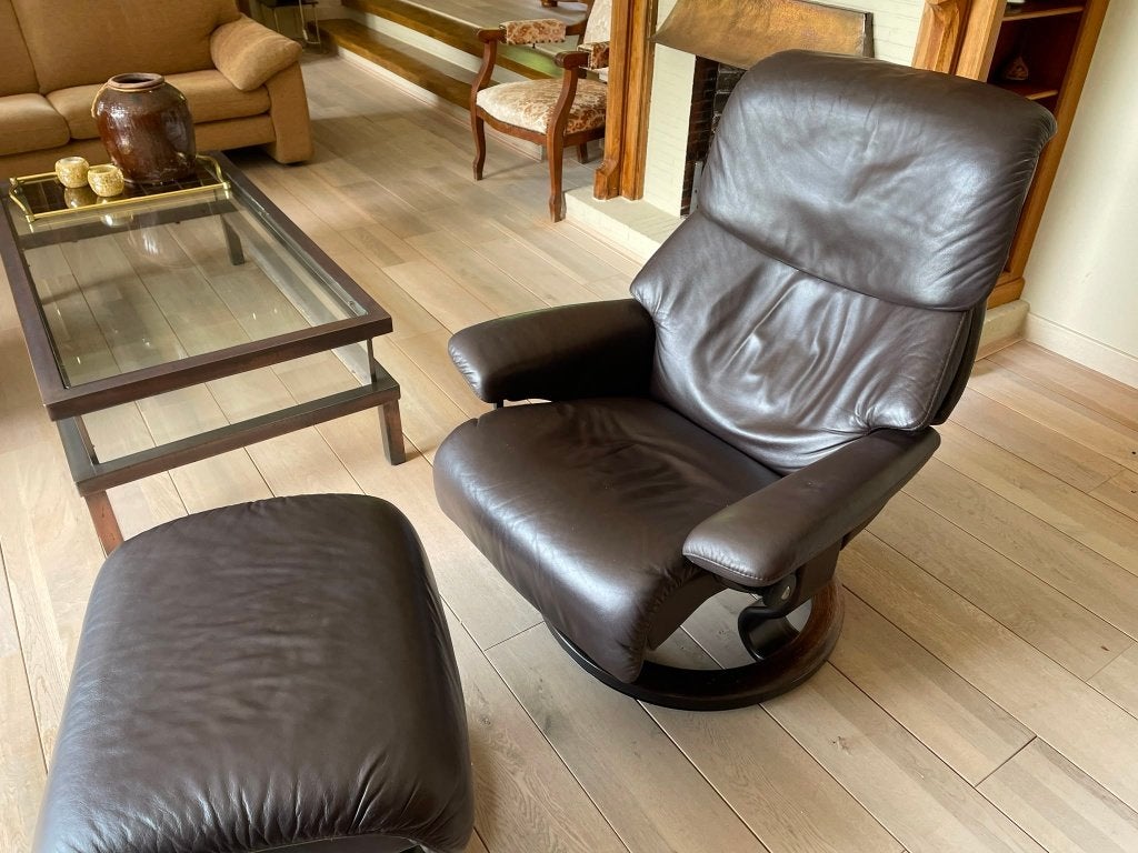Stressless Paloma + voetenbank (Factuur aanwezig), Huis en Inrichting, Ophalen, Gebruikt, Leer