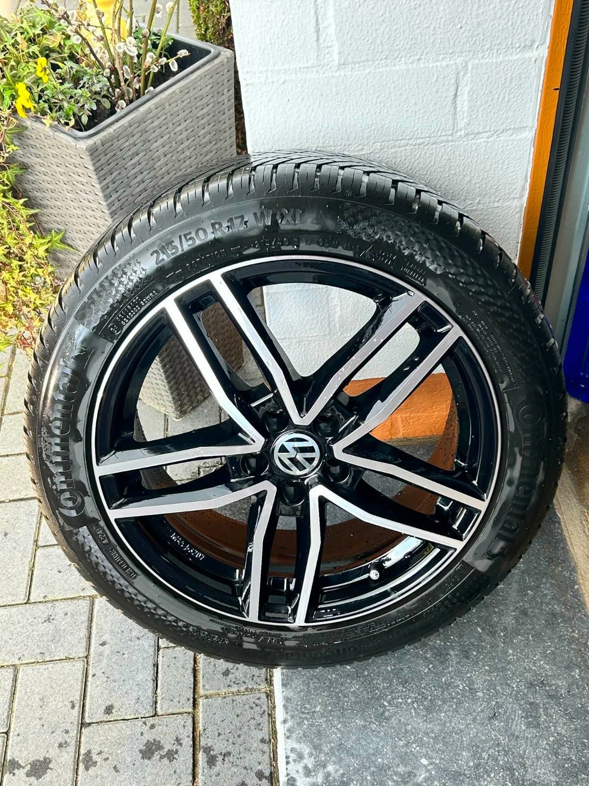 Jantes VW 17" + Pneus Continental – Comme neuf (-2000 km), Te koop