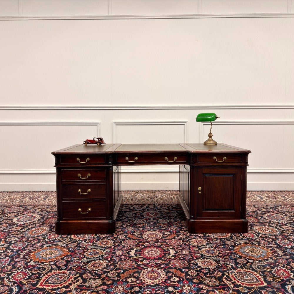 Klassiek Engels Chesterfield Bureau Partnerdesk, Ophalen of Verzenden