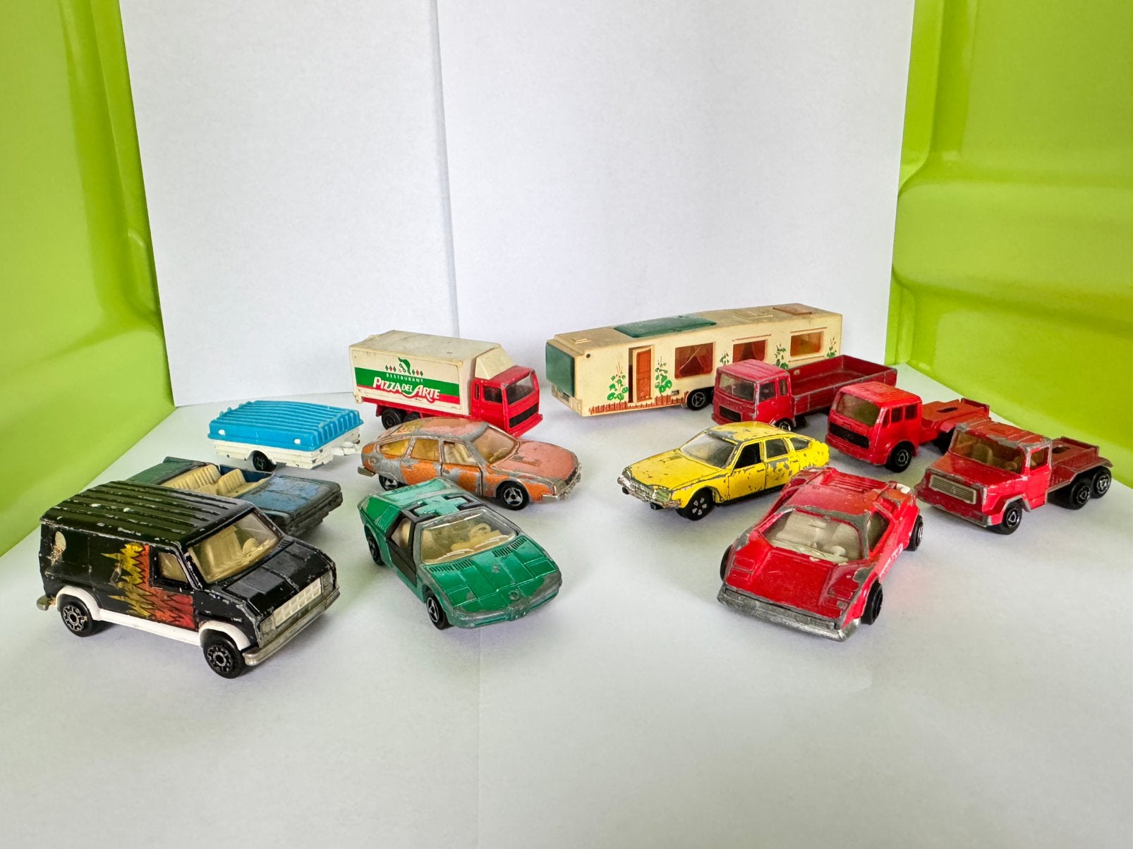 Majorette - lot vintage modelauto’s en vrachtwagens, Enlèvement