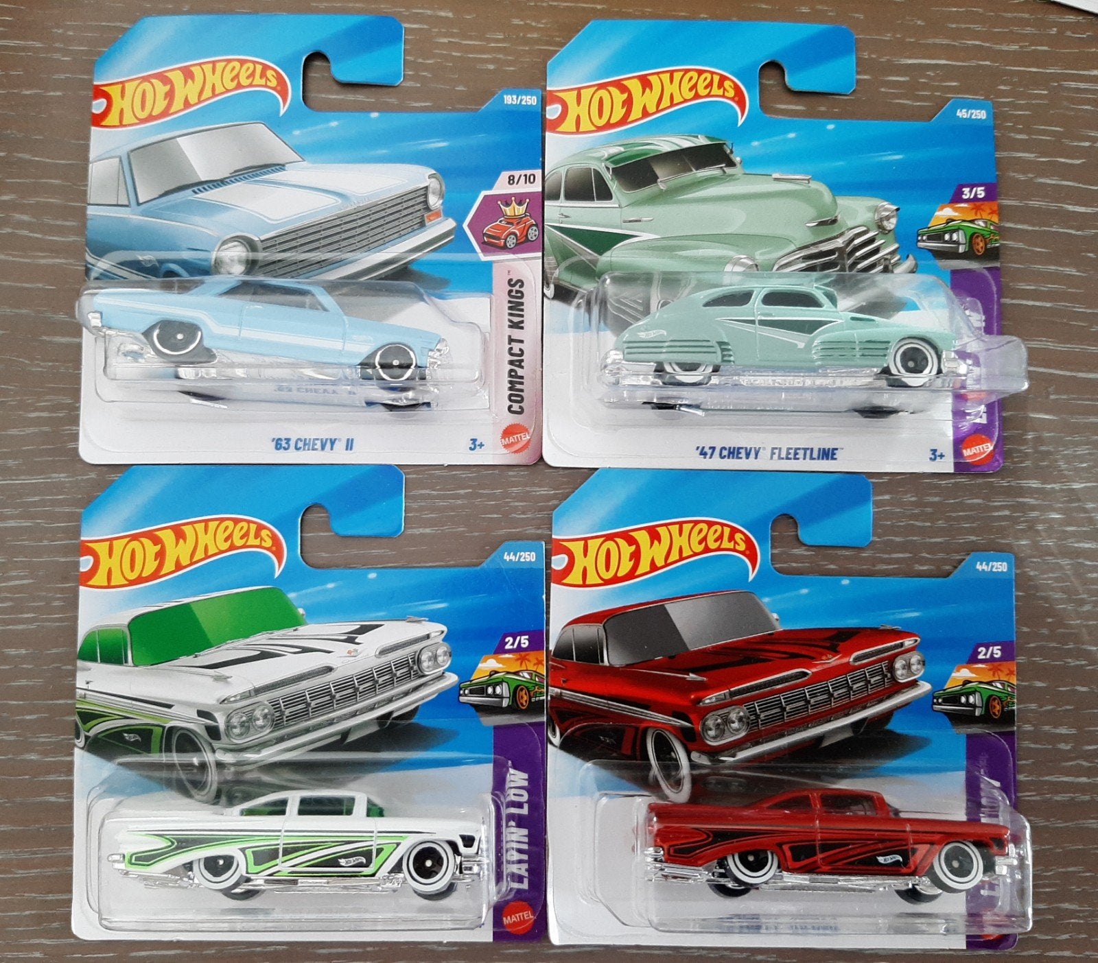 4 Chevy hotwheels auto's, Ophalen of Verzenden, Auto