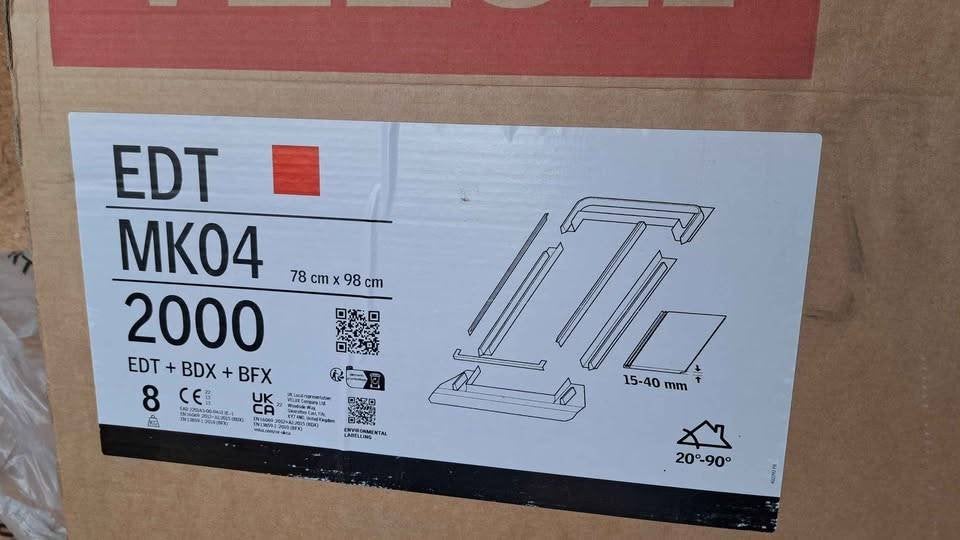 Raccord velux EDT MK04 2000 pour tuiles plates, Enlèvement, Neuf, Autres types, Double vitrage