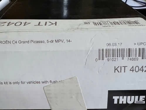 Kit de fixation Thule 4042 Citroen C4 Grand Picasso, Enlèvement, Utilisé