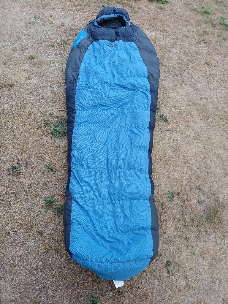 Slaapzak The North Face Blue Kazoo Long (Dons - Comfort -4C), Ophalen of Verzenden, Gebruikt