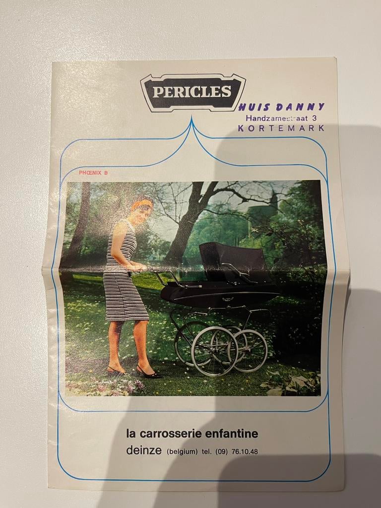 Pericles kinderwagens reclame folder huis Danny kortemark, Enlèvement ou Envoi, Comme neuf