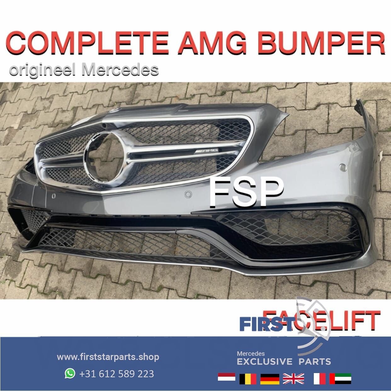 W218 CLS 63 AMG VOORBUMPER COMPLEET CLS63 2014-2018 GRIJS OR